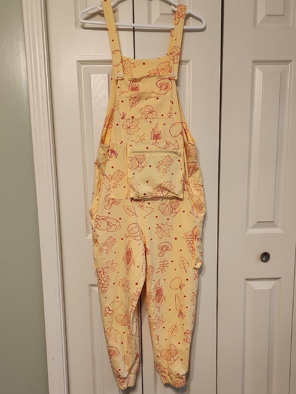 Wasa Crackers Thanksgiving Fall Holiday Women's Overalls Cargo Jumpsuit